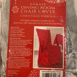 Damask silver holiday dining chair covers (qty 6)